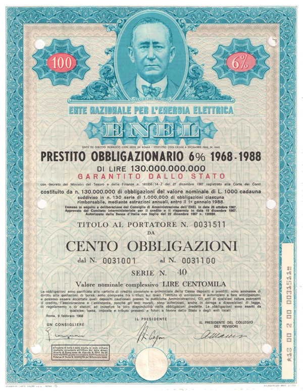 Titolo Obblizionario Italiano